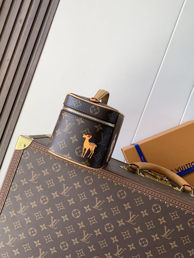 Louis vuitton original monogram canvas mini nice cosmetic case M26647
