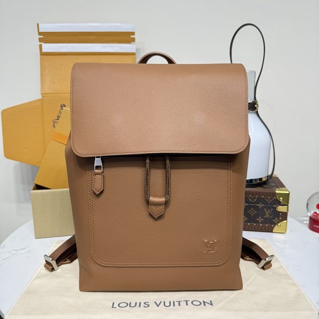 Louis vuitton original calfskin fastline backpack M26023 brown