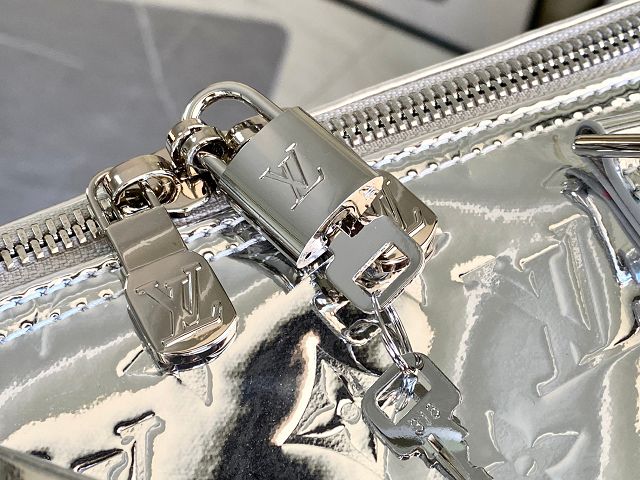 Louis vuitton original miroir canvas keepall 45 M26463 silver