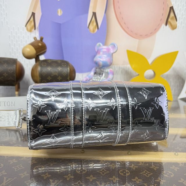 Louis vuitton original miroir canvas onthego keepall 25 M26903 silver	