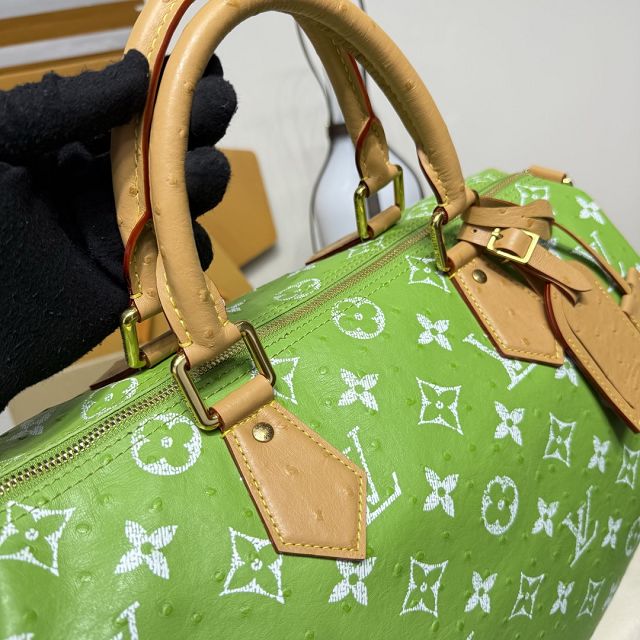 Louis vuitton original ostrich calfskin speedy P9 40 N87523 green