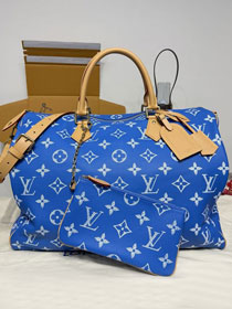 Louis vuitton original soft calfskin speedy P9 50 M11565 blue
