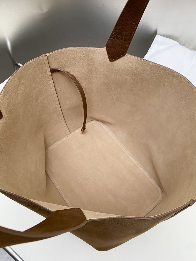 Alaia original nubuck calfskin cabas bag AL0010 brown