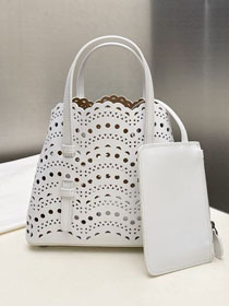 Alaia original vienne wave calfskin mina 20 bag AL0004 white