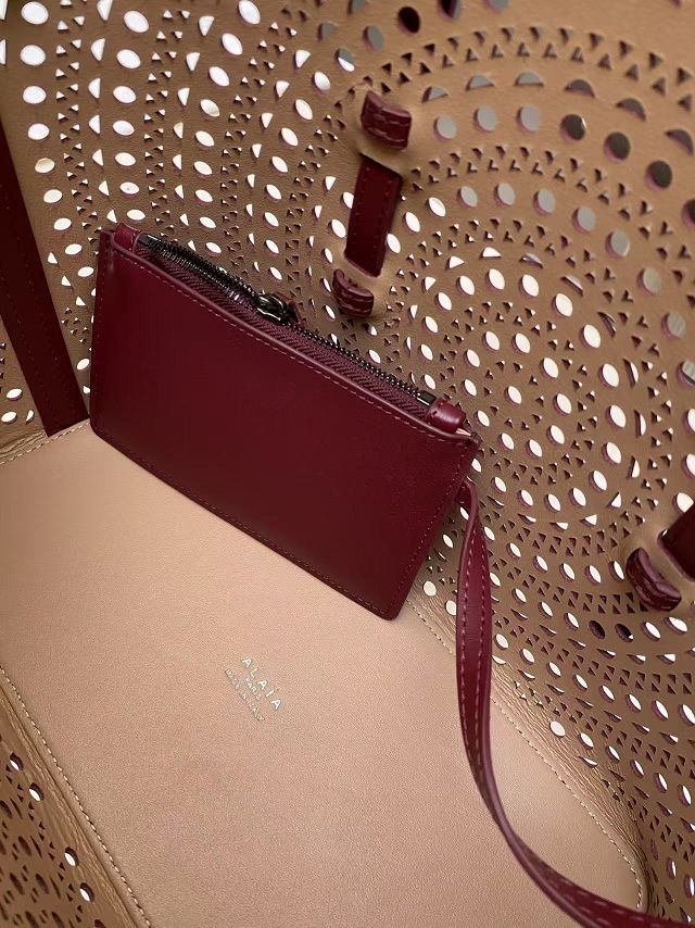 Alaia original vienne wave calfskin mina 25 bag AL0003 bordeaux