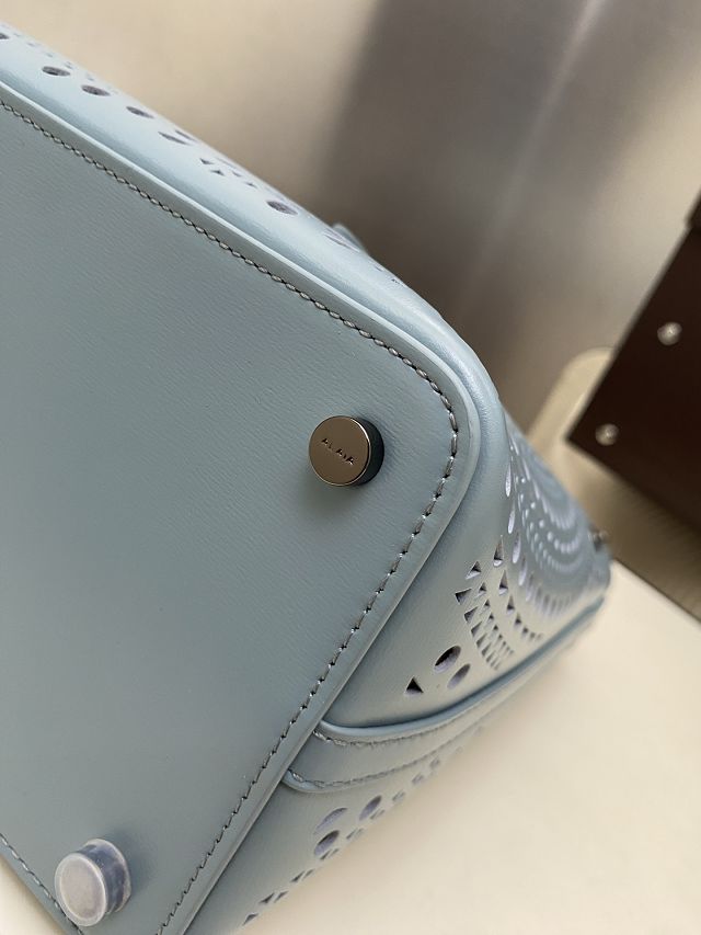 Alaia original vienne wave calfskin mina 25 bag AL0003 light blue