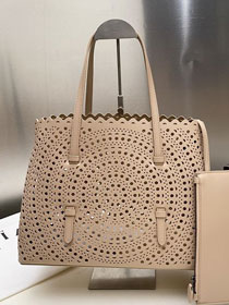 Alaia original vienne wave calfskin mina 32 bag AL0007 desert