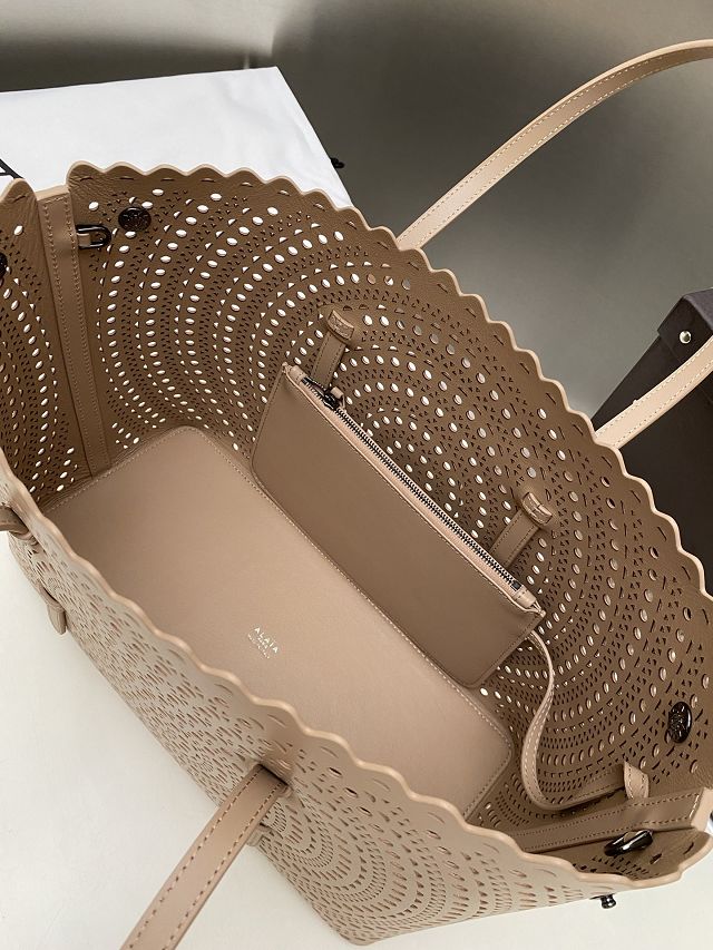 Alaia original vienne wave calfskin mina 32 bag AL0007 desert