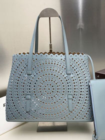 Alaia original vienne wave calfskin mina 32 bag AL0007 light blue