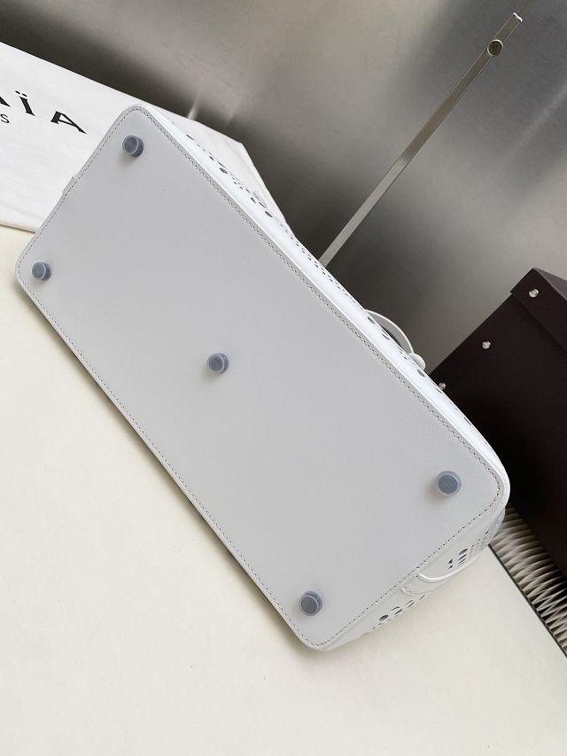 Alaia original vienne wave calfskin mina 32 bag AL0007 white