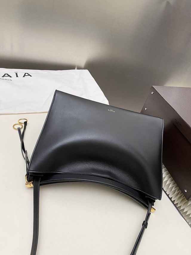 Alaia original calfskin le click medium square bag AL0018 black