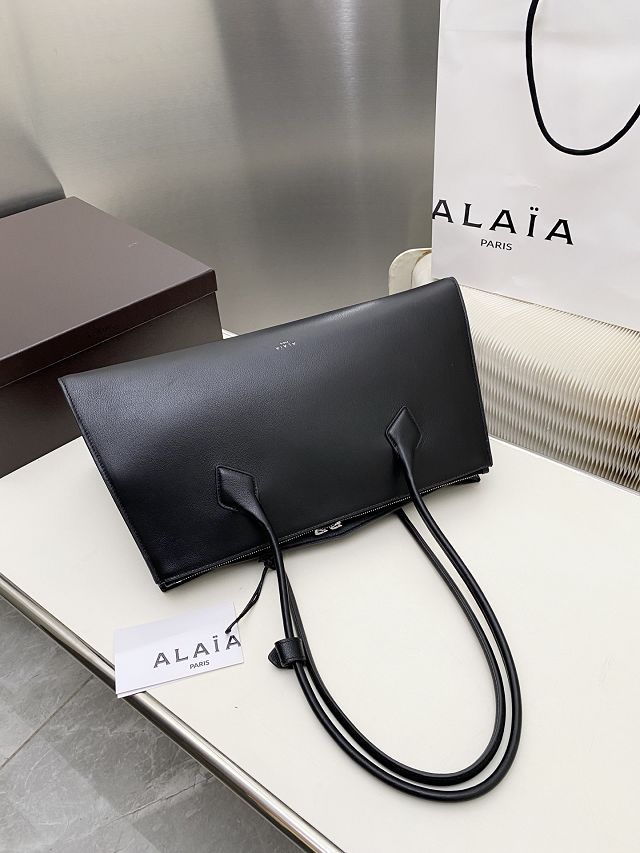 Alaia original calfskin teckel large tote bag AL0013 black