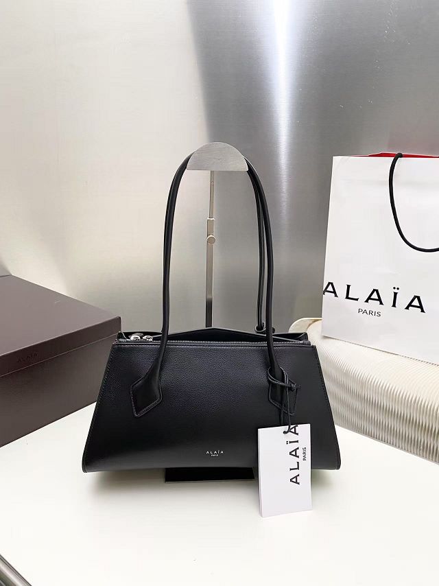 Alaia original calfskin teckel medium tote bag AL0012 black