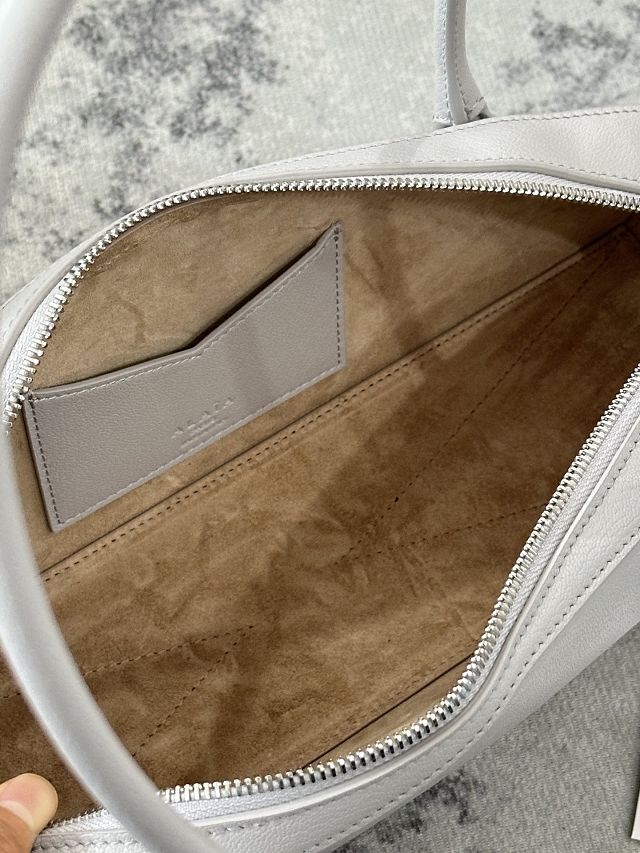 Alaia original lambskin le teckel medium bag AL0024 light grey	