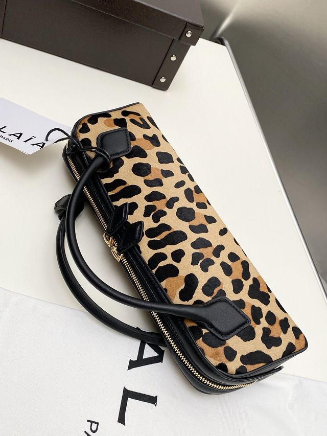 Alaia original leopard haircalf le teckel clutch AL0022 brown