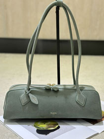 Alaia original nubuck calfskin le teckel medium bag AL0024 green