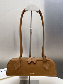 Alaia original nubuck calfskin le teckel small bag AL0023 brown
