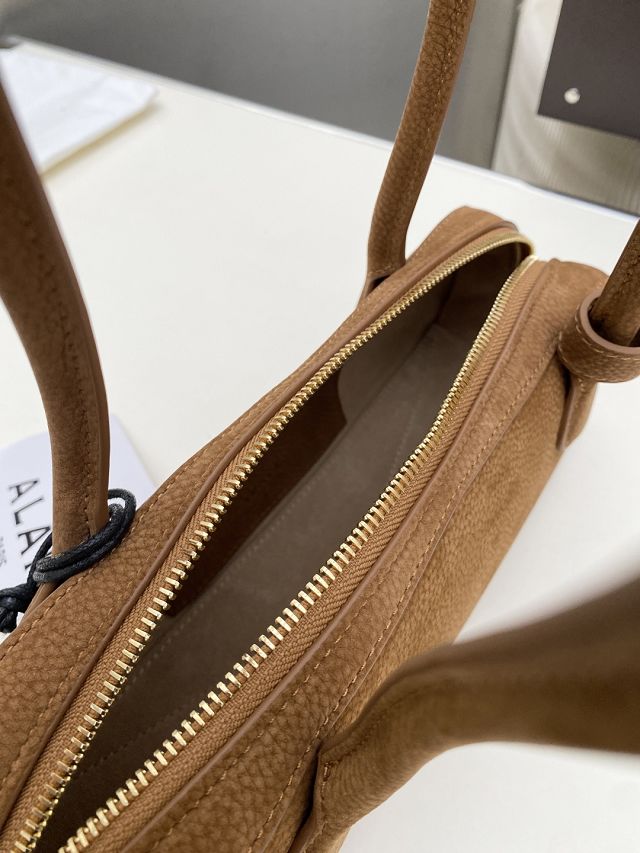 Alaia original nubuck calfskin le teckel small bag AL0023 brown