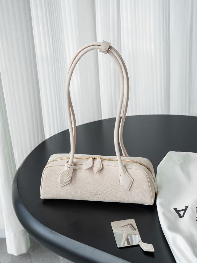 Alaia original nubuck calfskin le teckel small bag AL0023 ivory