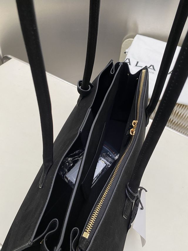 Alaia original nubuck calfskin teckel large tote bag AL0013 black