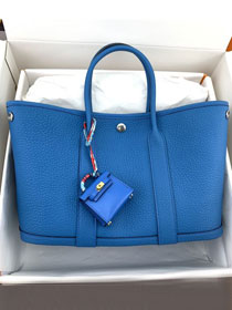 Hermes original negonda leather garden party large 36 bag HG0036 blue zanzibar 