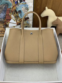 Hermes original negonda leather medium garden party 30 bag HG0030 latte