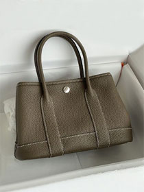Hermes original negonda leather mini garden party 23 bag HG0023 grey etoupe