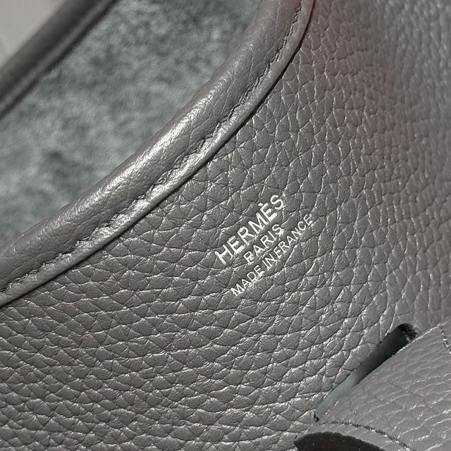 Hermes original togo leather evelyne pm shoulder bag E29 graphite