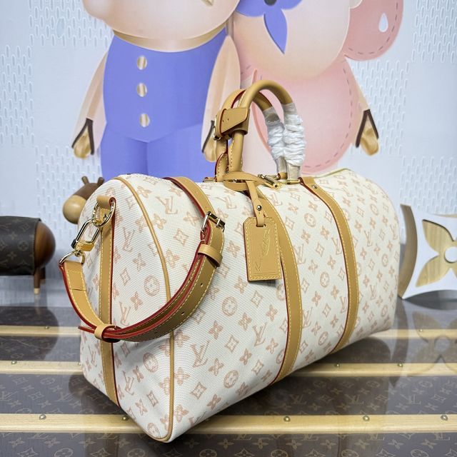 Louis vuitton monogram canvas keepall 45 M28238 white