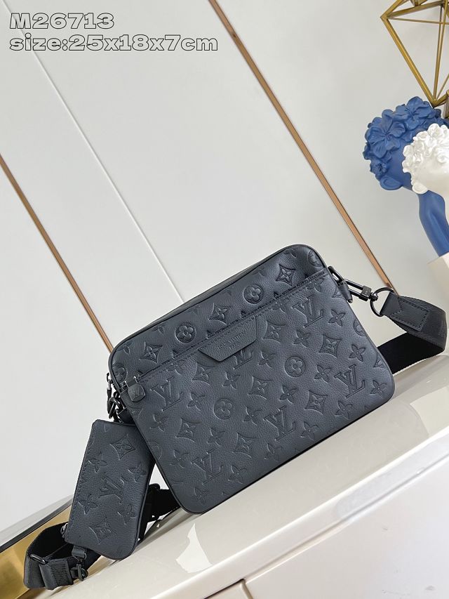 Louis vuitton original calfskin trio messenger bag M26713 black