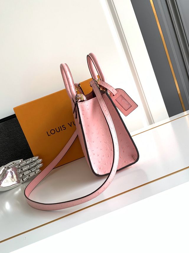 Louis vuitton original ostrich calfskin city steamer mini bag M85454 pink