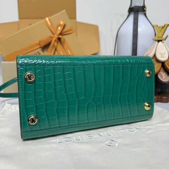 Louis vuitton original crocodile calfskin city steamer mini bag M95846 green