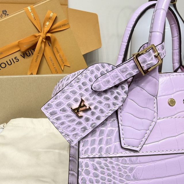 Louis vuitton original crocodile calfskin city steamer mini bag M95846 pink