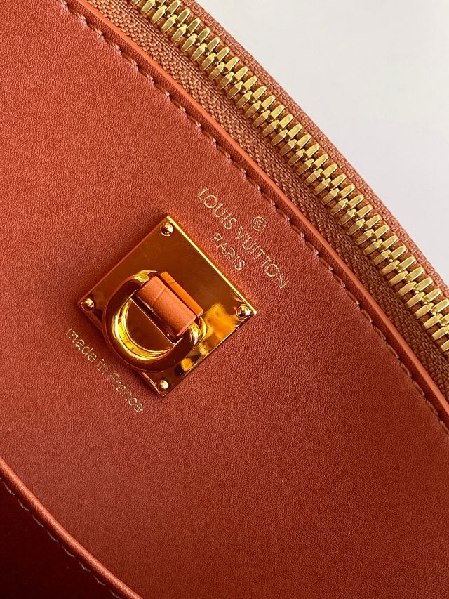 Louis vuitton original crocodile calfskin city steamer mm bag M84672 brown