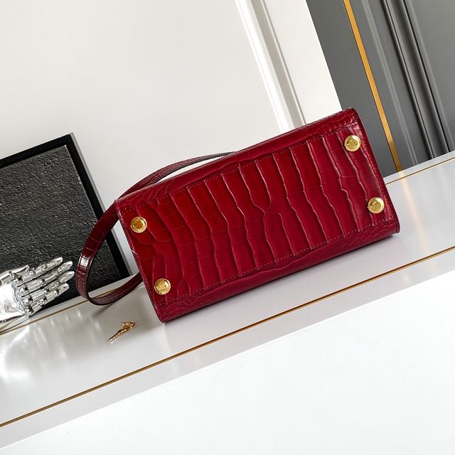 Louis vuitton original crocodile calfskin city steamer mm bag M84672 red