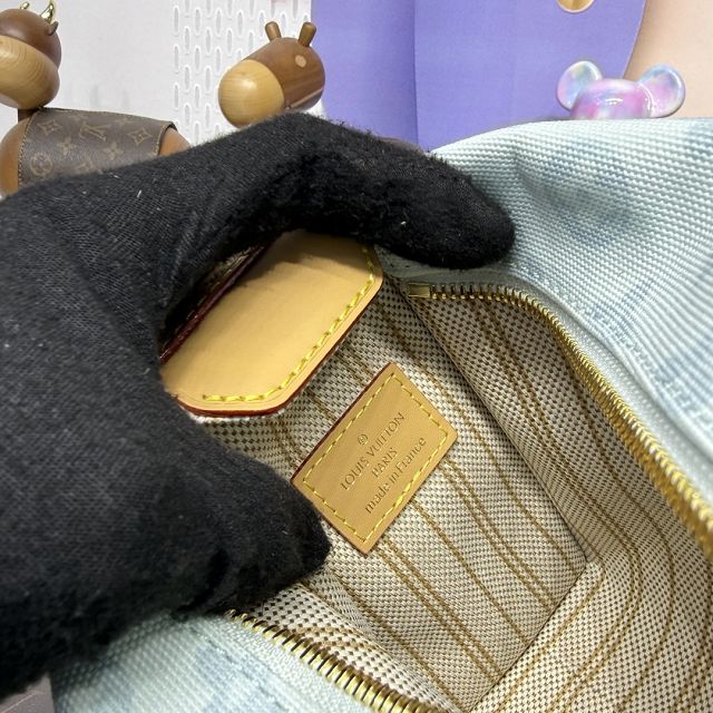 Louis vuitton original monogram canvas side trunk mm M27891 blue