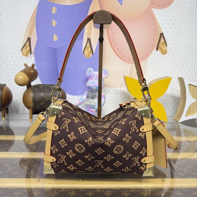 Louis vuitton original monogram canvas side trunk mm M27516 brown