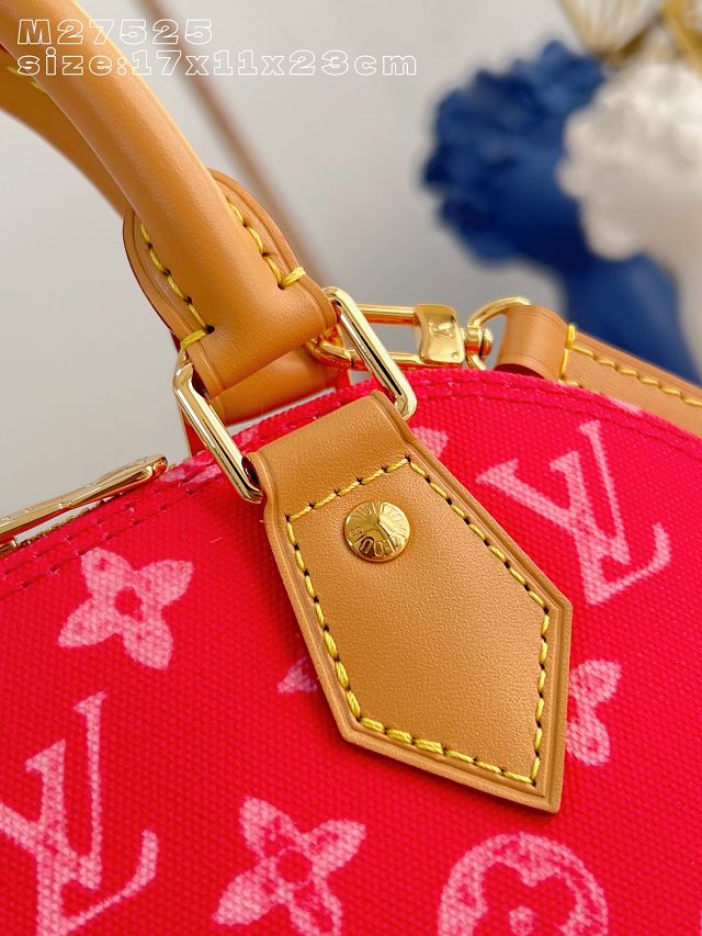 Louis vuitton original monogram canvas alma BB M28272 rose red