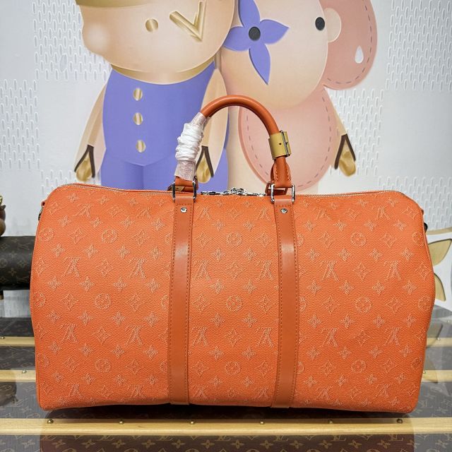 Louis vuitton original monogram canvas keepall 50 M26865 orange