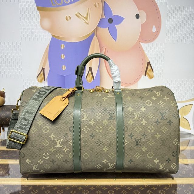Louis vuitton original monogram canvas keepall 50 M26959 green