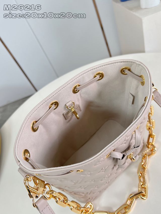 Louis vuitton original calfskin coussin bucket M26530 grey