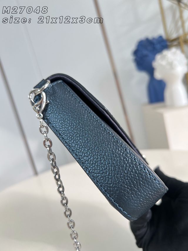 Louis vuitton original calfskin felicie pochette M27048 shimmery ink