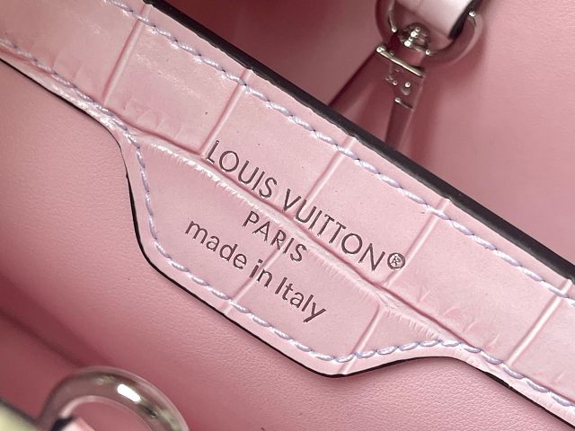 Louis vuitton original crocodile calfskin capucines BB handbag N93163 pink