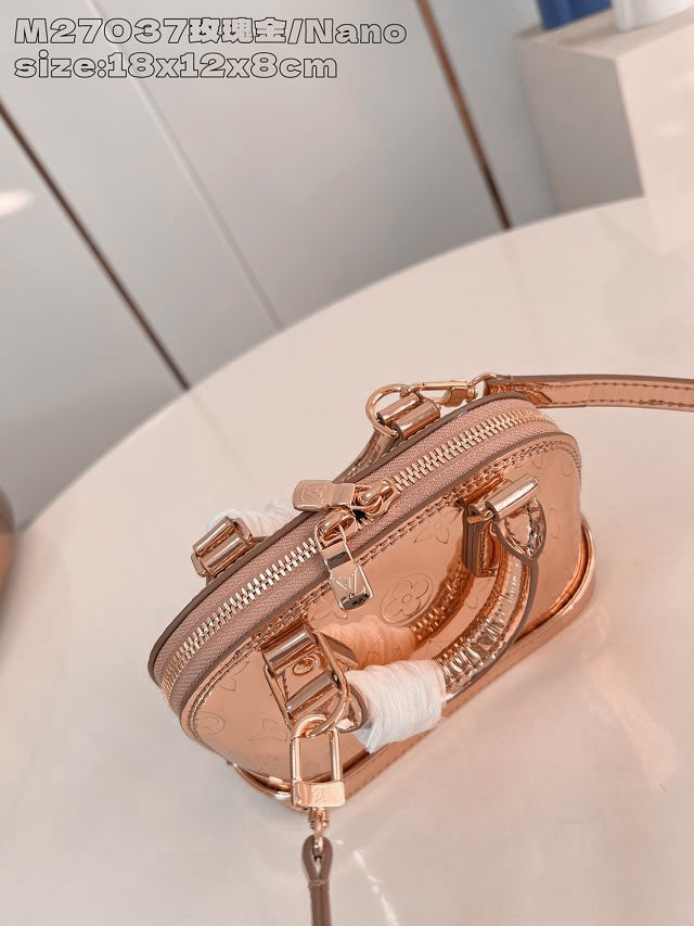 Louis vuitton original monogram miroir canvas nano alma M14339 copper