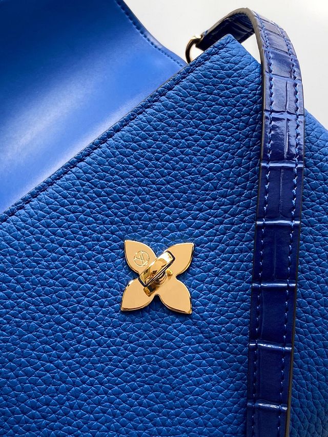 Louis vuitton original calfskin rose des vents mini handbag m86011 blue