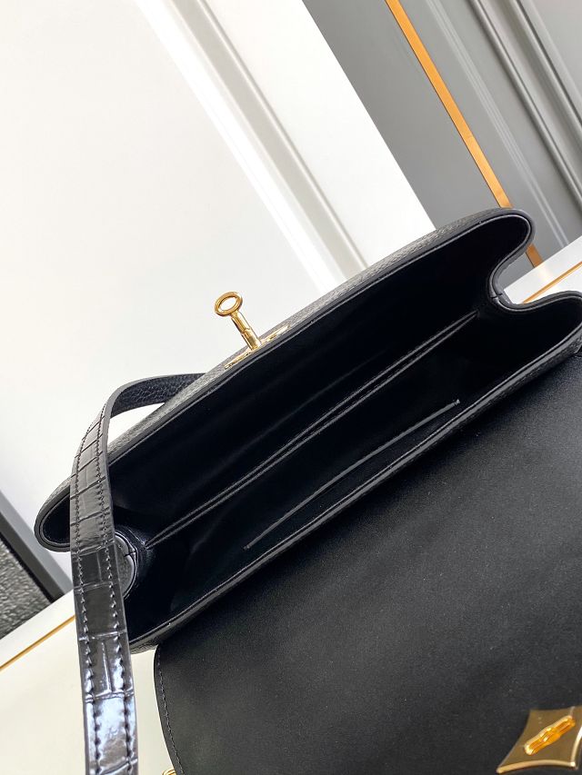 Louis vuitton original calfskin rose des vents pm handbag m86012 black