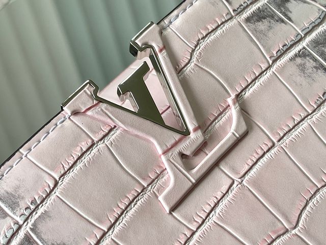 Louis vuitton original crocodile calfskin capucines mini handbag N93161 pink