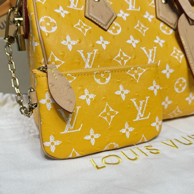 Louis vuitton original ostrich calfskin speedy P9 25 N13912 yellow