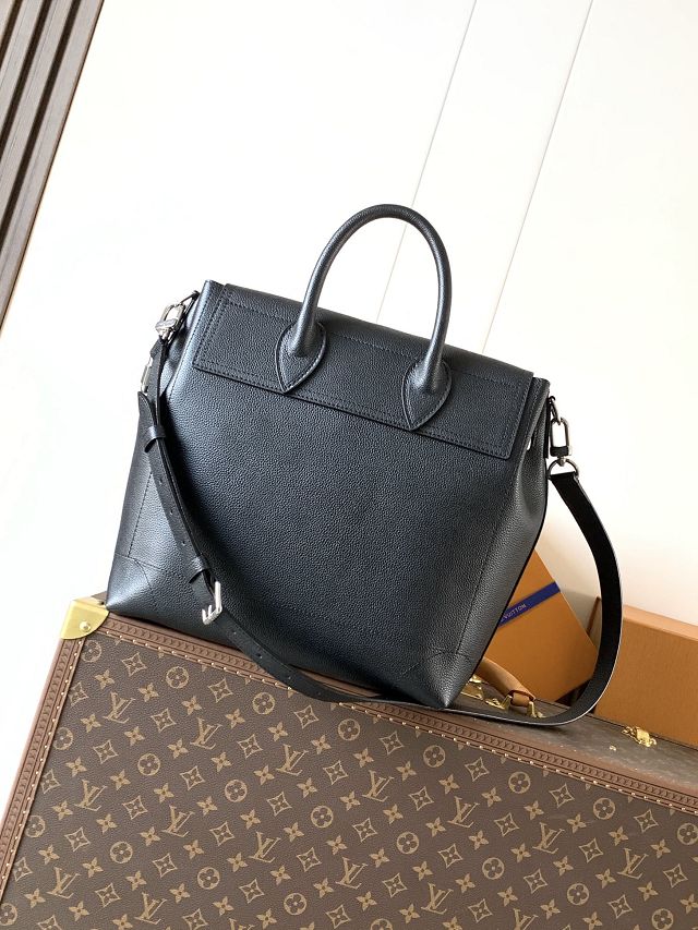 Louis vuitton original calfskin steamer 30 handbag M27061 black