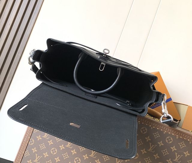 Louis vuitton original calfskin steamer 30 handbag M27061 black